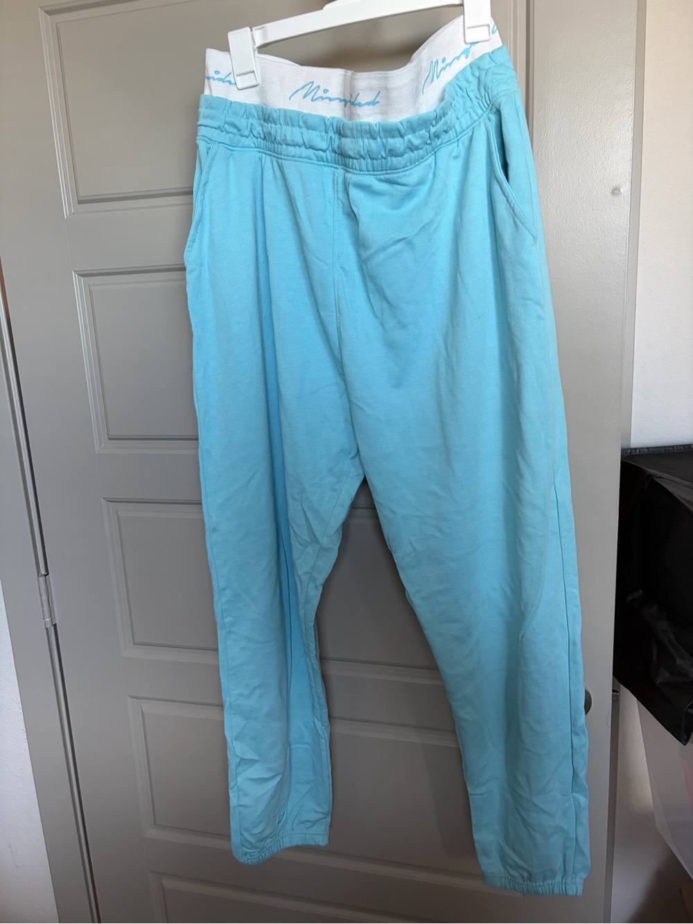 Missguided Logo Blue Casual Sweatpants